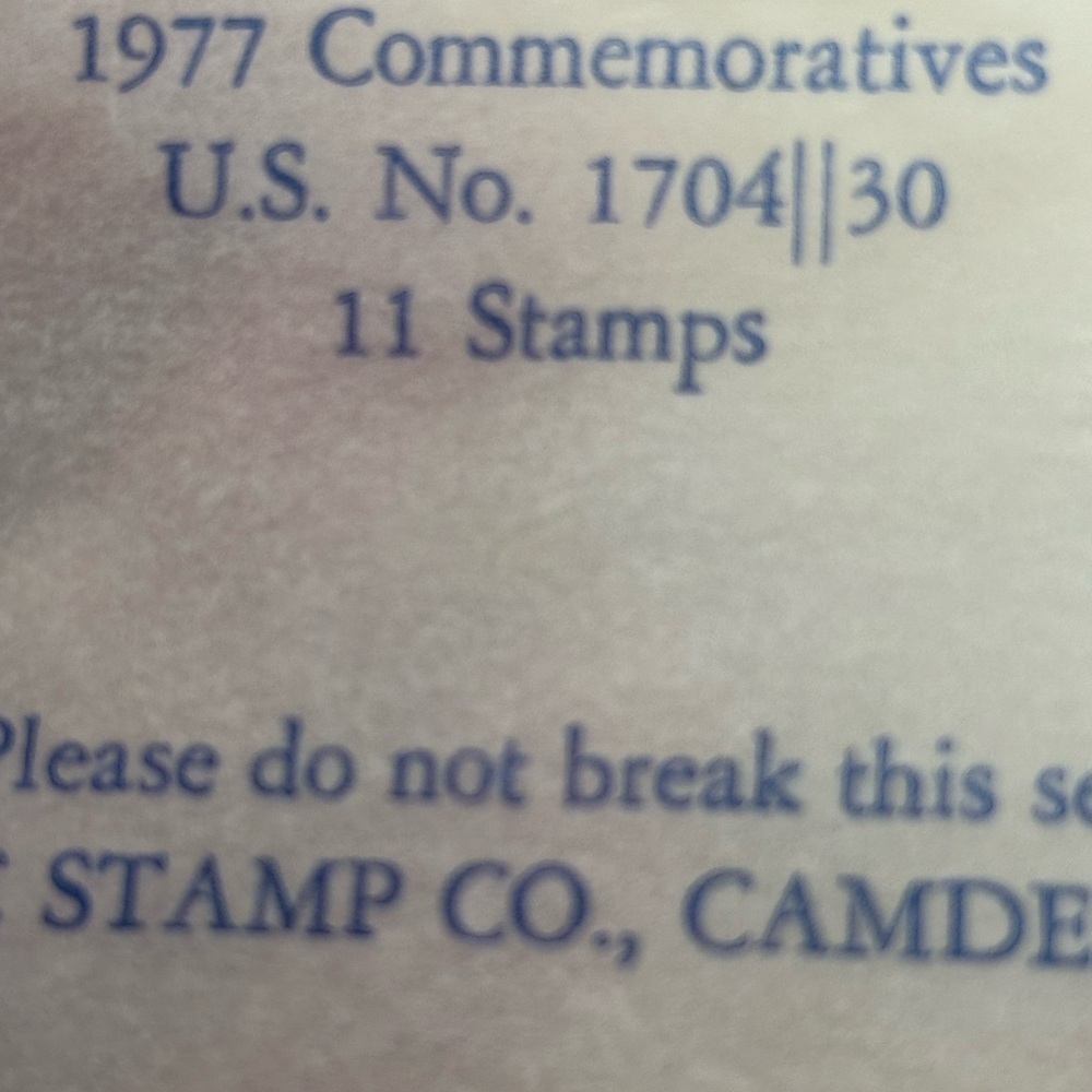 1977  commemorative stamp set. 11 stamps - Picture 6 of 6